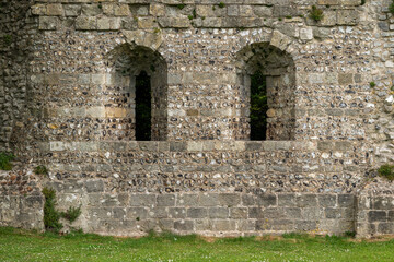 View to old historic walls and ruins in Lewes Priory, UK © Cavan