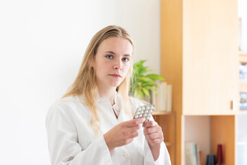 young doctor female working in a Doctor's office