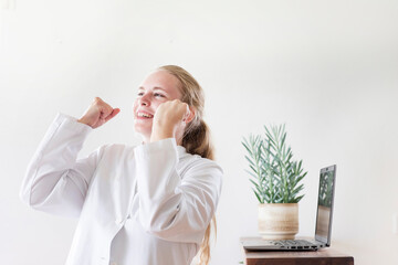 young doctor female working in a Doctor's office