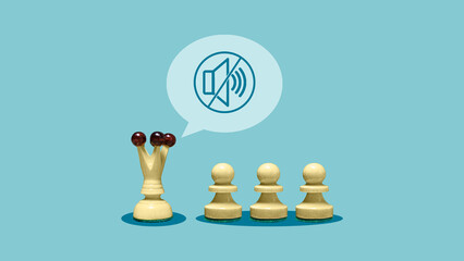 Censorship or Freedom of speech. Protest against Dictatorship. Meeting for democracy, liberty,...