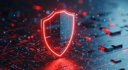 Cybersecurity Shield Protecting Digital Assets in the Modern Era of Data Threats and Network Vulnerabilities