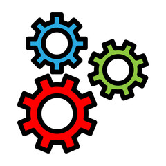 System Settings Vector Filled Icon Design