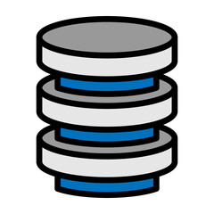 Storage Vector Filled Icon Design