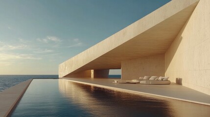 Modern seaside home with infinity pool