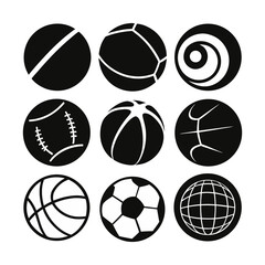 Fototapeta premium Sports Ball Icons