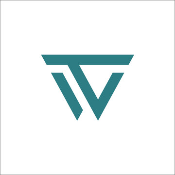 WT letter logo vector tw initials logo vector