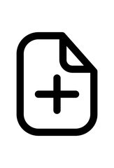 Document creation symbol, new file upload