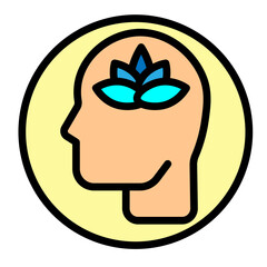 Inner Peace Symbol Vector Filled Icon Design