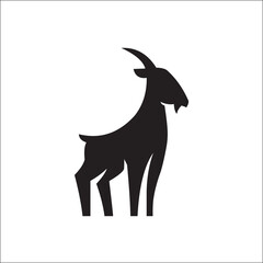 Goat Silhouette logo vector template