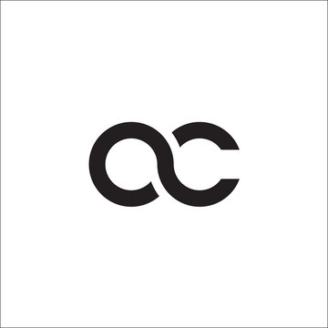 initial letter oc linked round lowercase monogram logo vector