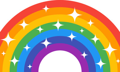 Fototapeta premium Colorful pride rainbow illustration, png