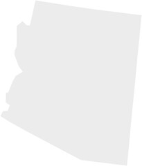 Arizona Map  Gray Flat Vector Illustration of Arizona USA
