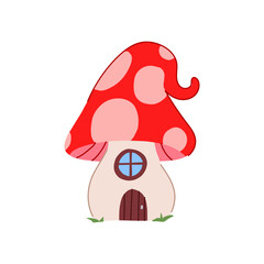 garden gnome house cartoon vector illustration