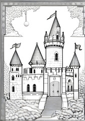 Fototapeta premium castle in the old town