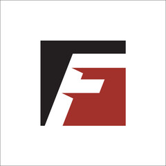 initial F and SQUARE Logo Design Concept