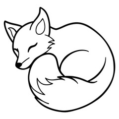 vector illustration of a fox