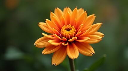 Vibrant Orange Gerbera Daisy in Close-Up