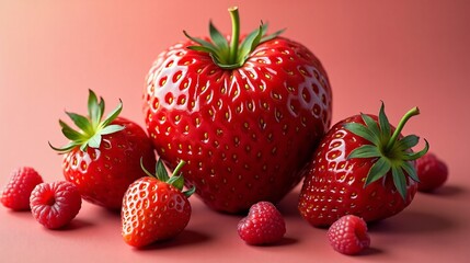 Representation of Love With Strawberries
