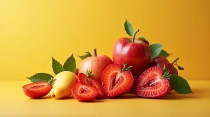 Representation of Love With Strawberries