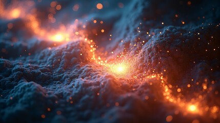 The Dance Glowing Particles of An Abstract Energy Flow