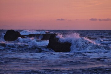 waves on the beach