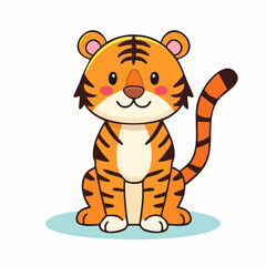 Obraz premium Kawaii Tiger
