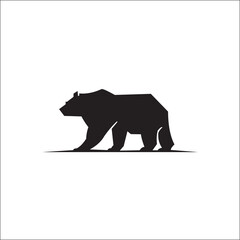  bear silhouette logo vector animals,Silhouette of a polar bear