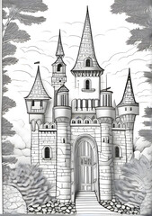 Fototapeta premium vector illustration of castle