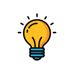 Cartoon Idea Bulb Doodle Design