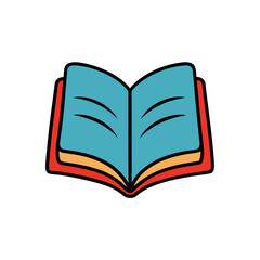 Cartoon Open Book Doodle Icon
