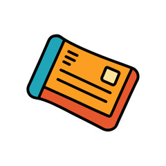 Cartoon Library Card Doodle Design