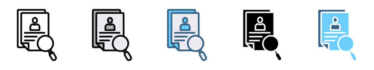 JOB FAIR icon with multiple style of the information, advice, skills, occupational, applicants, recruit, and hiring
 