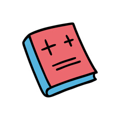Cartoon Math Book Doodle Design