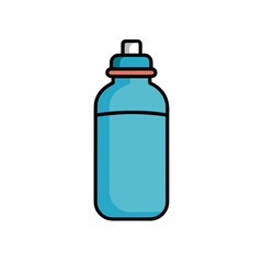 Cartoon Water Bottle Doodle Illustration