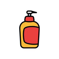 Cartoon Soap Bottle Doodle Vector