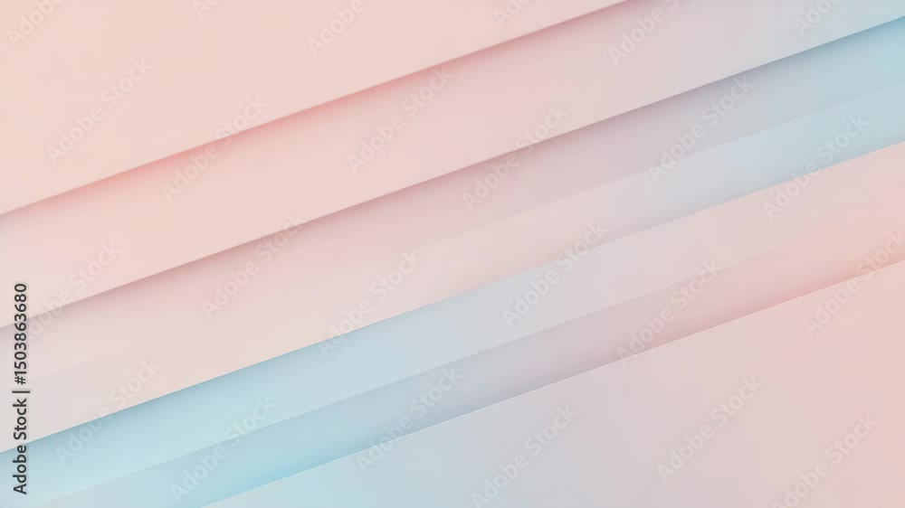 Poster sliding panels background with soft pastel colors creating a sense of depth and movement, copy space