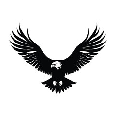 Fototapeta premium Eagle silhouette vector art, icon, and graphic