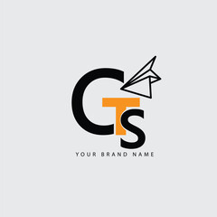 CTS initial letter logo design