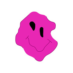 vibes psychedelic smile cartoon vector illustration