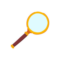 glass reading magnifier cartoon vector illustration