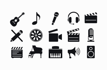 Collection of Audiovisual Production Icons