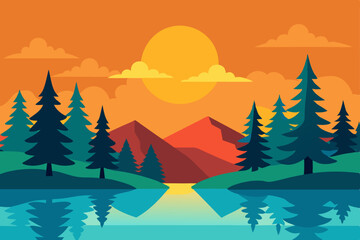 winter landscape with forest