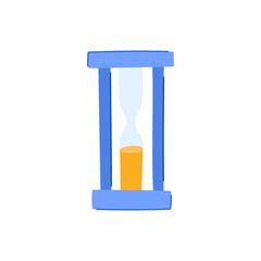 fun sand timer kids cartoon vector illustration