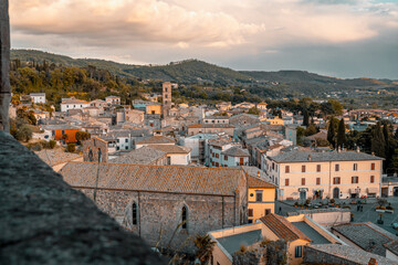 Cityscape of Bolsena, Lago di Bolsena, Lazio, Italy.