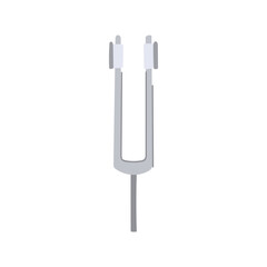 acoustic tuning fork cartoon vector illustration