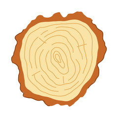 rings wood circle cartoon vector illustration