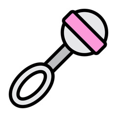 Baby Rattle Vector Filled Icon Design