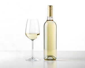 wine bottle and glass