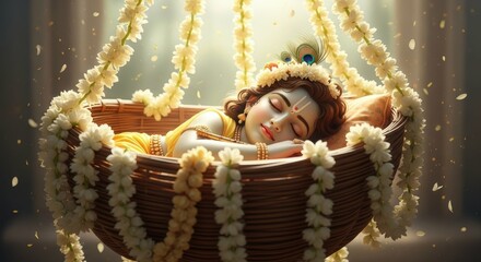 Sleeping krishna baby krishna hindu god krishna janmashtami krishna hinduism