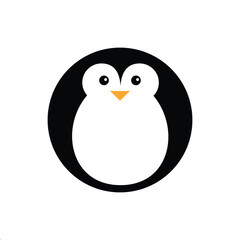 circle penguin animal  logo vector designs